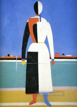 Famous Abstract Painting - woman with rake Kazimir Malevich abstract